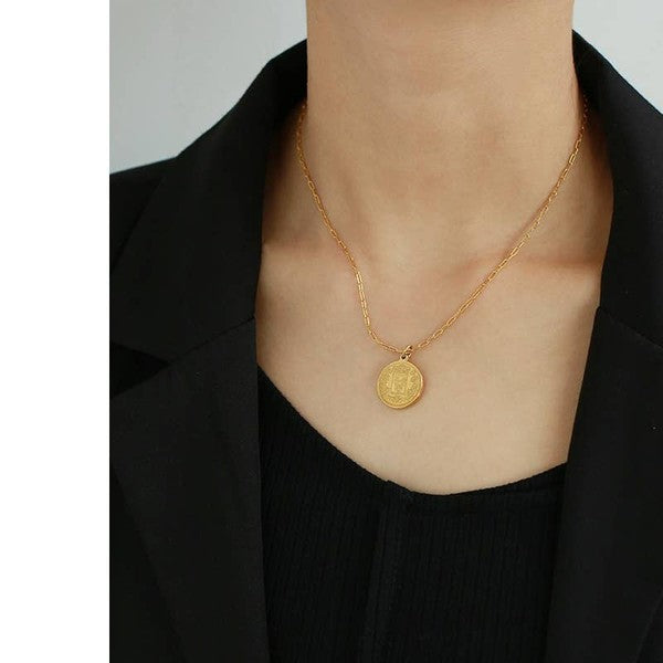 Artemis 18k Gold Plated Coin Necklace