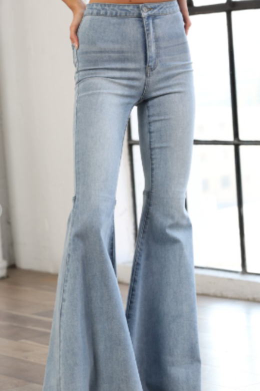 Super Flare Light Denim Jeans - iamericaverret