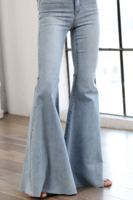 Super Flare Light Denim Jeans - iamericaverret