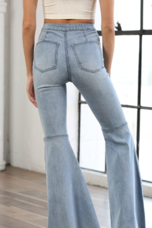 Super Flare Light Denim Jeans - iamericaverret