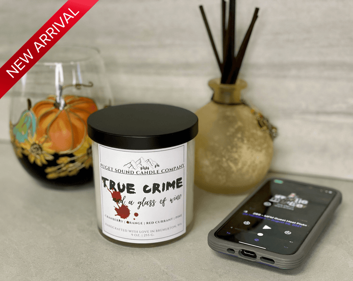True Crime & a Glass of Wine | 9 oz. Handcrafted Candle - iamericaverret