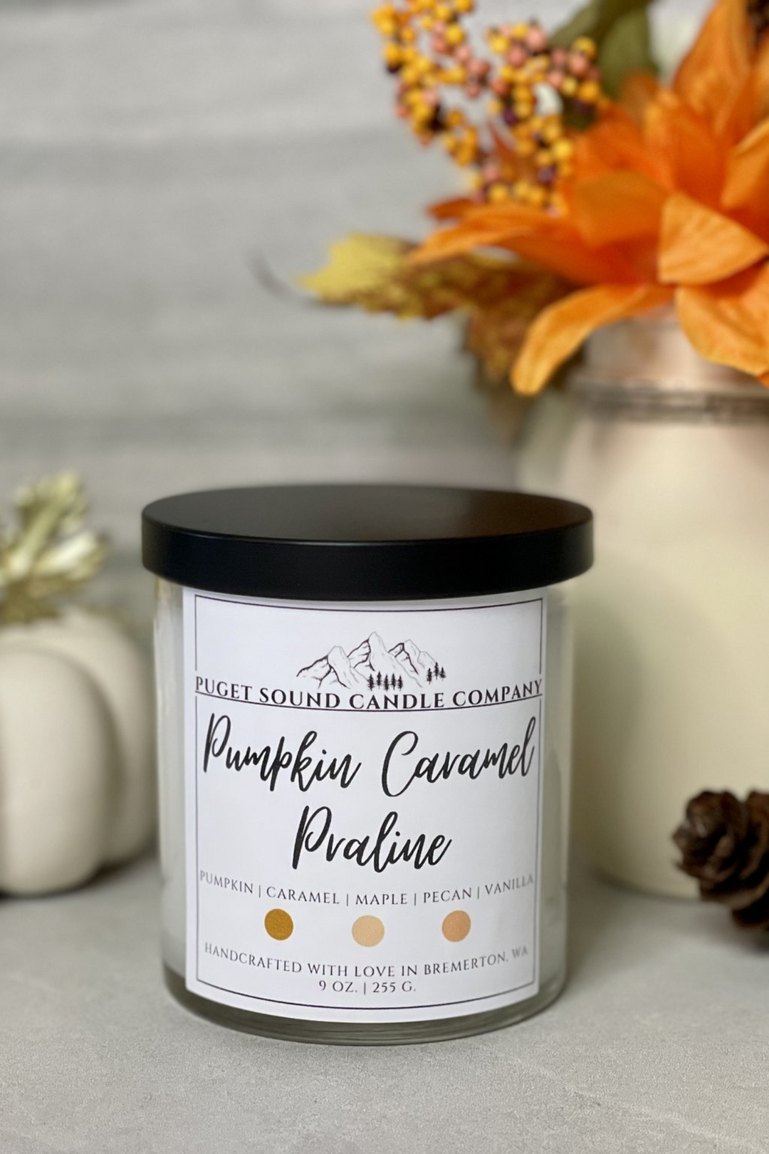 Pumpkin Caramel Praline | 9 oz. Handcrafted Candle - iamericaverret